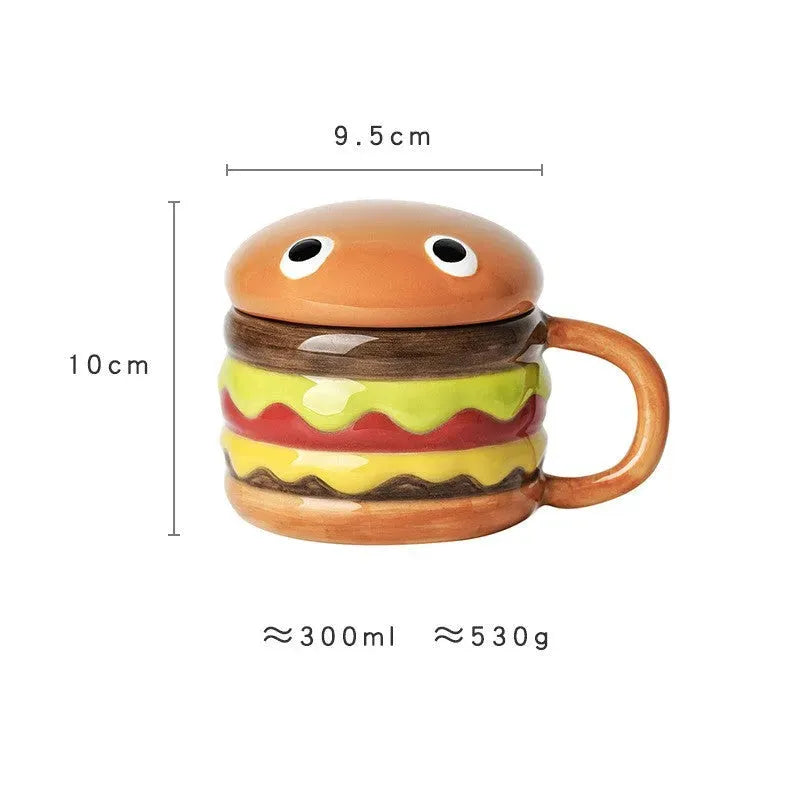 Creative Hamburger Water Cup Cute With Lid - Bellarte Enchanté Creative Hamburger Water Cup Cute With Lid